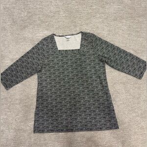 Christopher & Banks Monochrome Textured Top